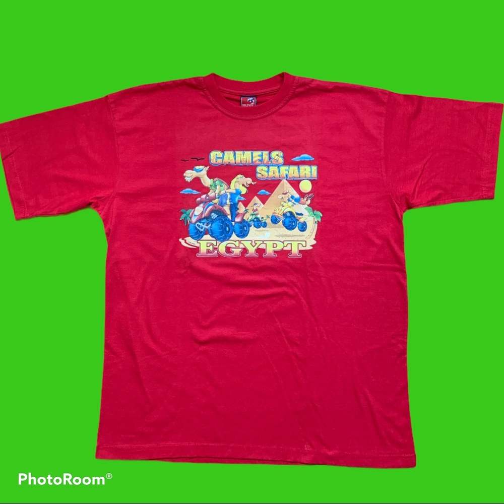 💥3/$25 VINTAGE CAMELS SAFARI EGYPT T-SHIRT (XXL)